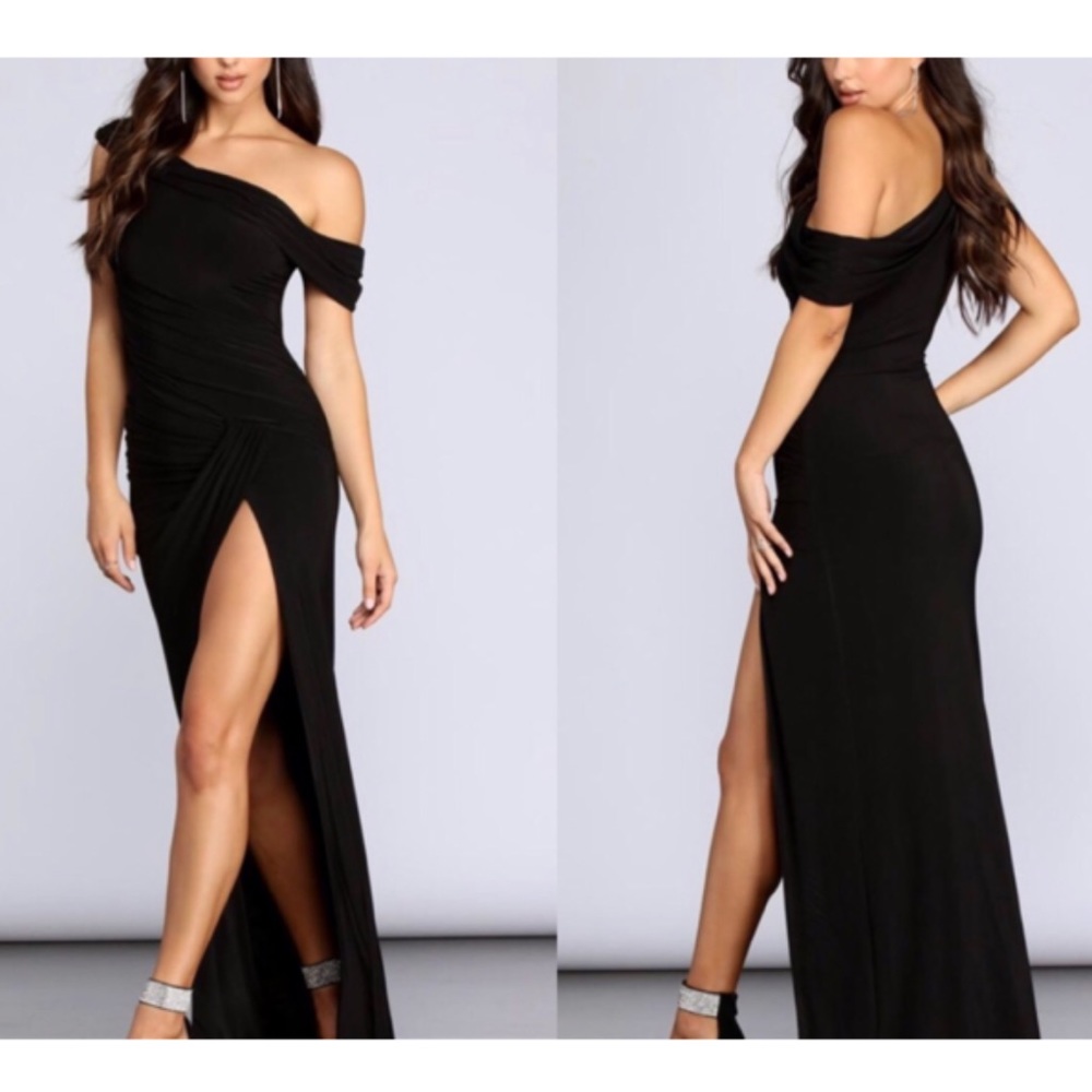 Off the shoulder ball gown/ maxi (Windsor Store)